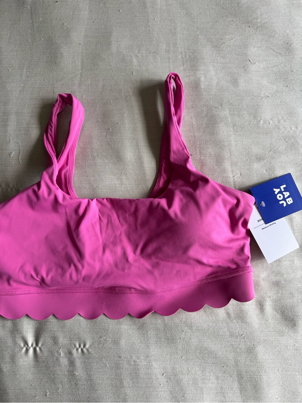 JoyLab Hot Pink Scallop-Edge Bralette